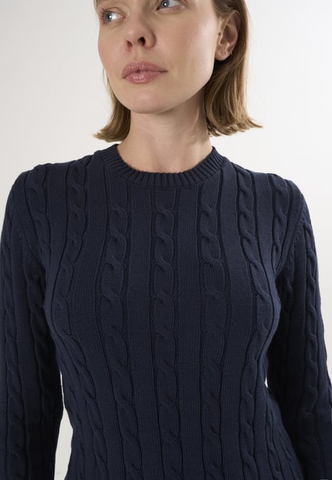 Pullover Kabelstrick-Pullover Mit V-Ausschnitt - Image 3
