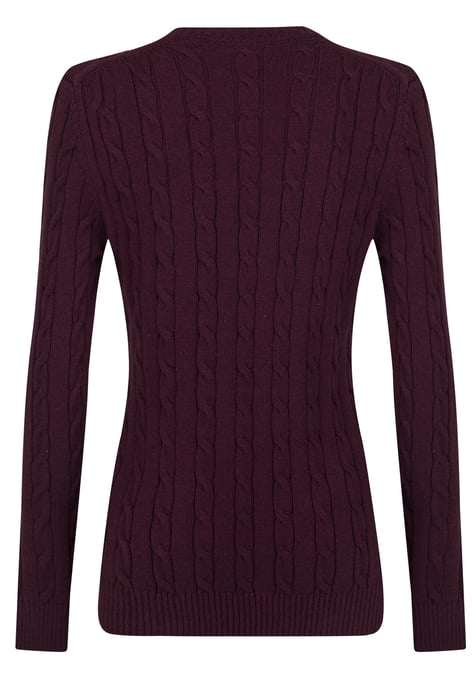 Pullover Kabelstrick-Pullover Mit V-Ausschnitt - Image 3