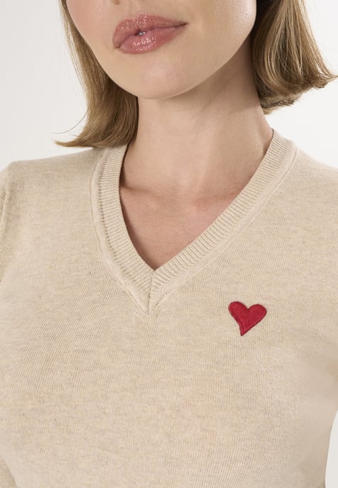 Pullover V-Ausschnitt-Strickpullover - Image 3