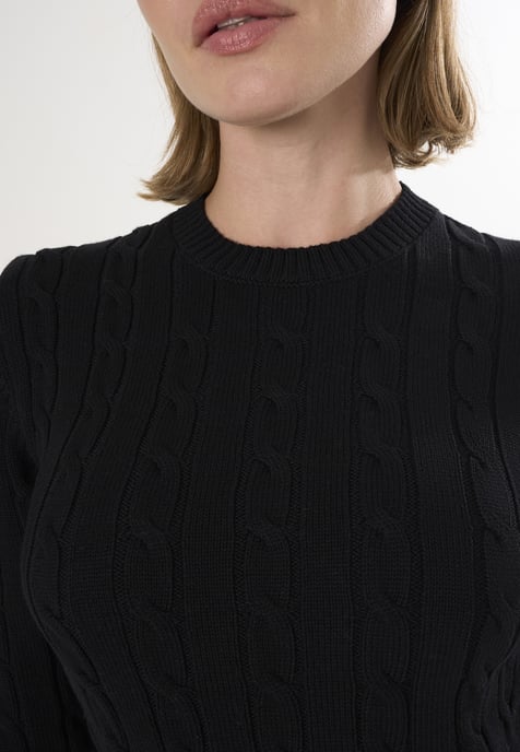 Pullover Kabelstrick-Pullover Mit V-Ausschnitt - Image 3