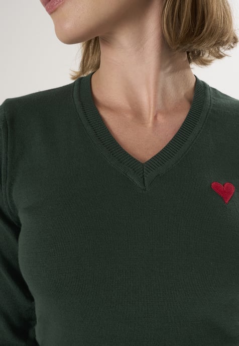 Pullover V-Ausschnitt-Strickpullover - Image 3