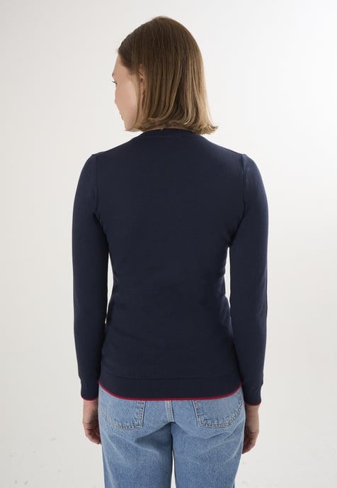 Pullover V-Ausschnitt-Strickpullover - Image 4