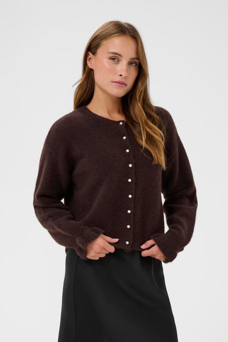 Strickjacke KAcourson Strickjacke Loose fit dark brown - Image 3