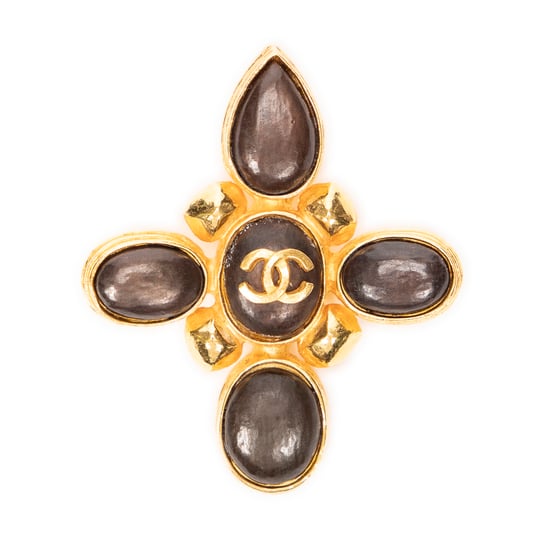 CC Stone Cross Brooch  Brosche - Image 2