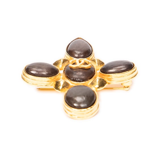 CC Stone Cross Brooch  Brosche - Image 3