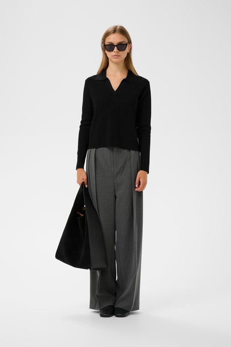 Strickpullover YenahIW Strickpullover Classic fit black - Image 1