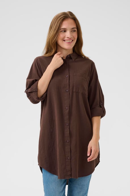 Langarm - Hemd KAnaya Langarm - Hemd Loose fit brown - Image 3