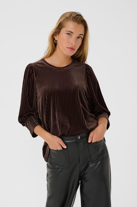 Langarm-Bluse KAcaca Langarm-Bluse Loose fit dark brown - Image 3