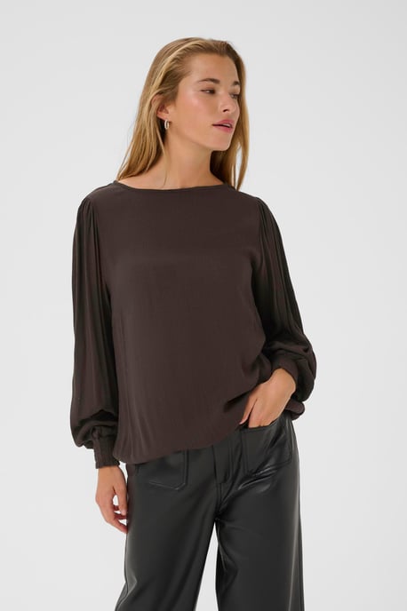 Langarm-Bluse KAstina Langarm-Bluse Regular fit dark brown - Image 3