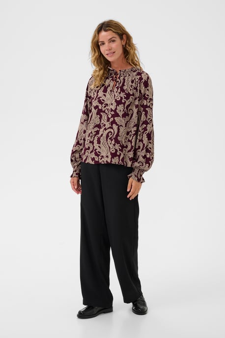 Langarm-Bluse CRLucy Langarm-Bluse Regular fit bordo - Image 3