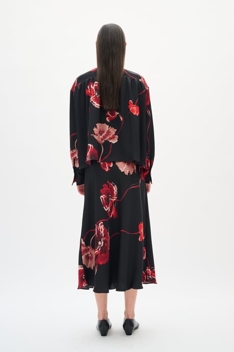 Langarm DAWNIW Langarm Lockere Passform black red - Image 3