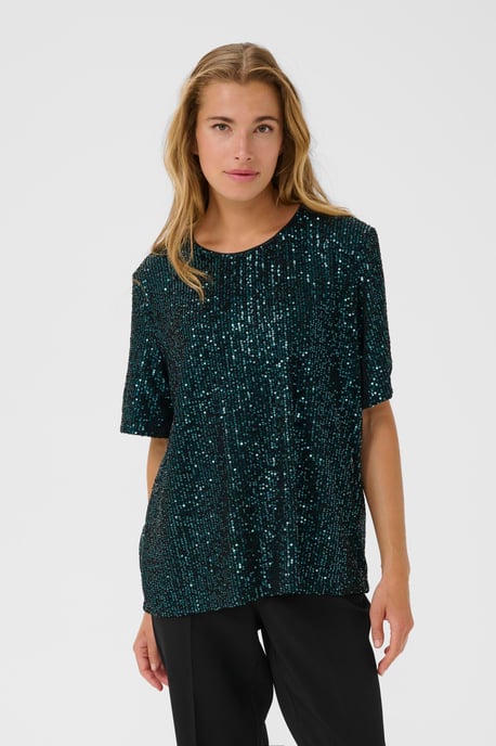 Kurzarm-Bluse KAlila Kurzarm-Bluse Regular fit dark green - Image 3