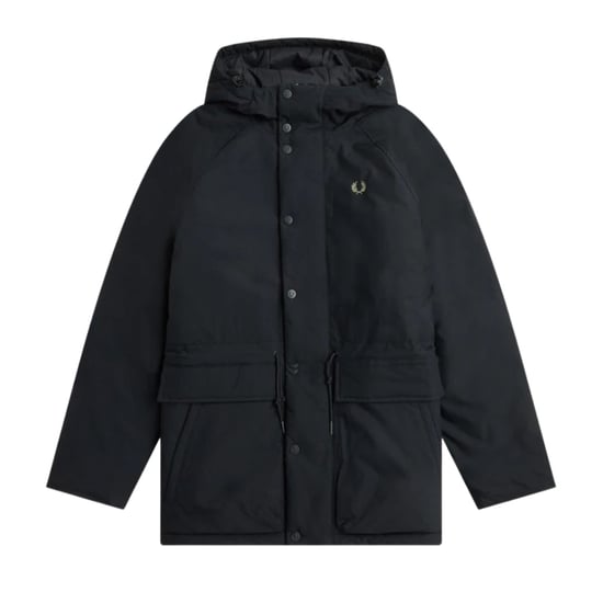 Fred Perry - Gepolsterte, Schwarze Jacke Mit Durchgehendem Reißverschluss - Image 1