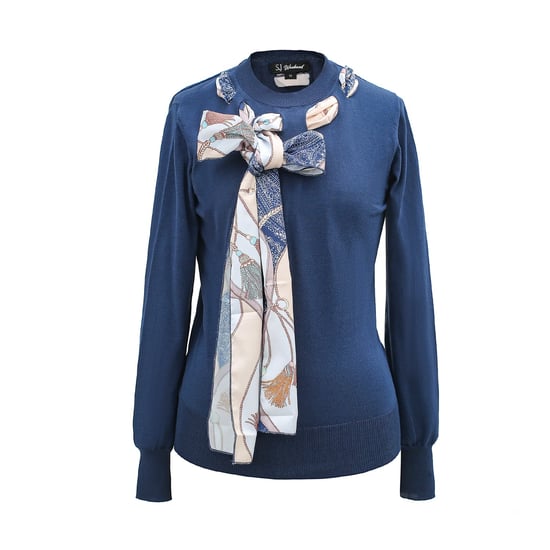 Pullover mit Ascot-Krawatte - Image 1