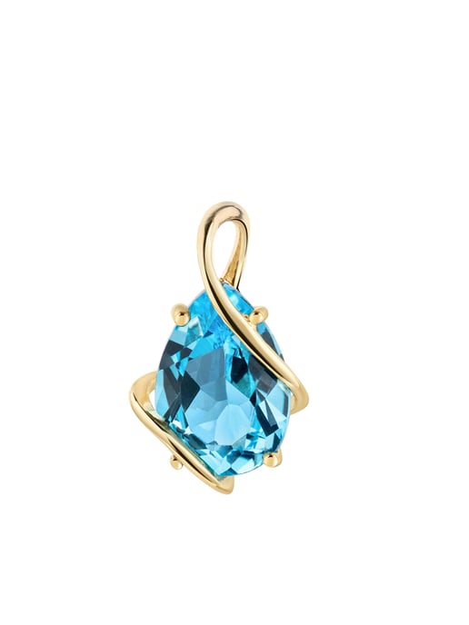 Fascination by Ellen K. Anhänger 375/- Gelbgold glanz Blautopas - Image 1