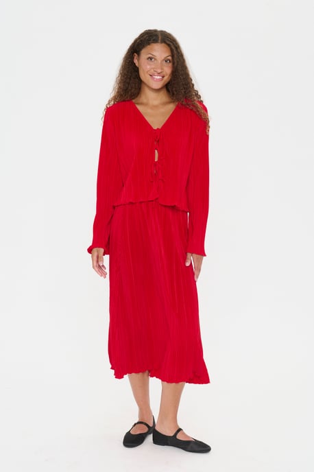 Strickjacke ZuniSZ Strickjacke Gerade Passform red - Image 1