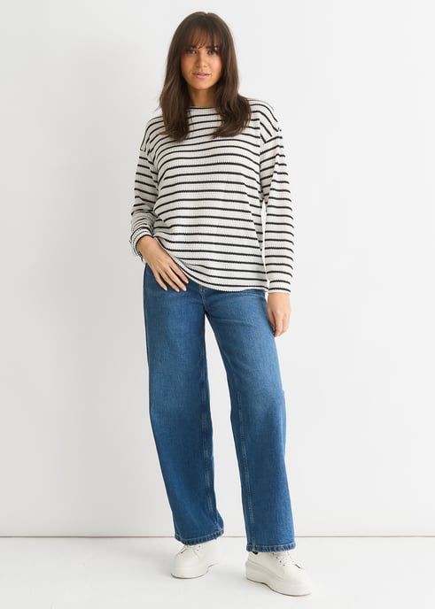 Monostreifen-Pullover in Übergröße aus Strick - Image 1