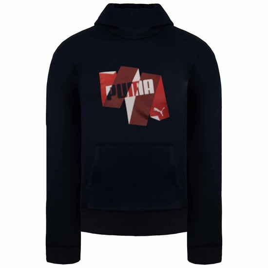 Puma Grafik Kinder Navy Hoodie - Image 1