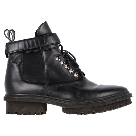 Balenciaga – Schnürstiefeletten aus schwarzem Kalbsleder - Image 1