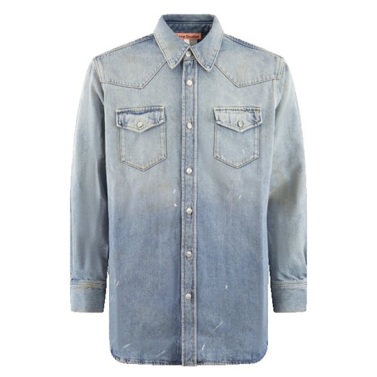 Karty Jeanshemd im Used-Look - Image 1