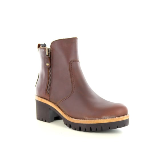 Panama Jack Damen Pauline B9 Bark wasserdichte Lederstiefeletten mit Absatz - Image 1