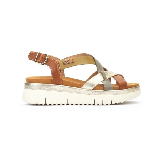 Pikolinos Damen-Keilsandalen aus braunem Leder, extraleicht, für den Sommer - Palma - Image 1