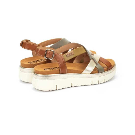 Pikolinos Damen-Keilsandalen aus braunem Leder, extraleicht, für den Sommer - Palma - Image 2
