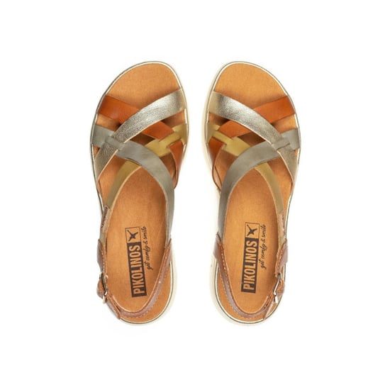 Pikolinos Damen-Keilsandalen aus braunem Leder, extraleicht, für den Sommer - Palma - Image 4