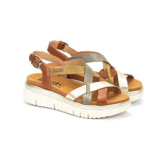 Pikolinos Damen-Keilsandalen aus braunem Leder, extraleicht, für den Sommer - Palma - Image 6
