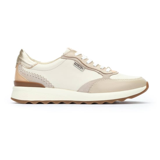 Pikolinos Damen-Sneaker aus beigefarbenem Leder mit Schnürung - Arrecife - Image 1