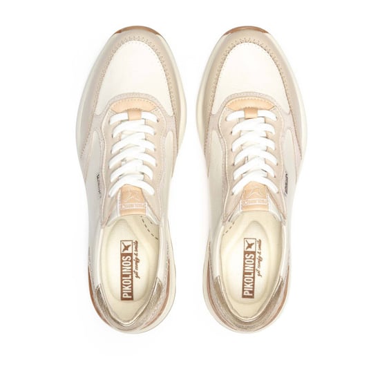 Pikolinos Damen-Sneaker aus beigefarbenem Leder mit Schnürung - Arrecife - Image 2