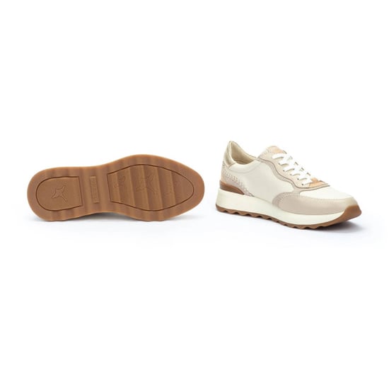 Pikolinos Damen-Sneaker aus beigefarbenem Leder mit Schnürung - Arrecife - Image 3