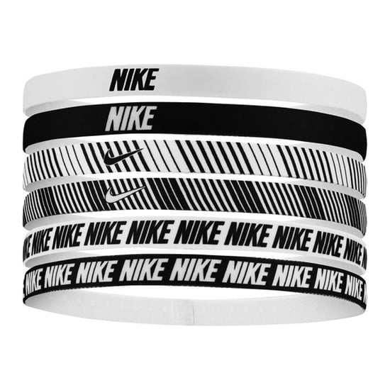 Nike Gedrucktes Flex Classic Stirnband (Packung mit 6) (Weiß/Schwarz) - Image 1