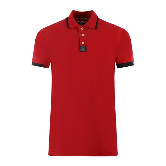 Aquascutum Unisex Erwachsenen Tipped Marken Schulter Polo-Shirt (Rot) - Image 1