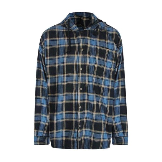 Diesel Herren Karierter Kapuzenhemd (Blau/Schwarz) - Image 1