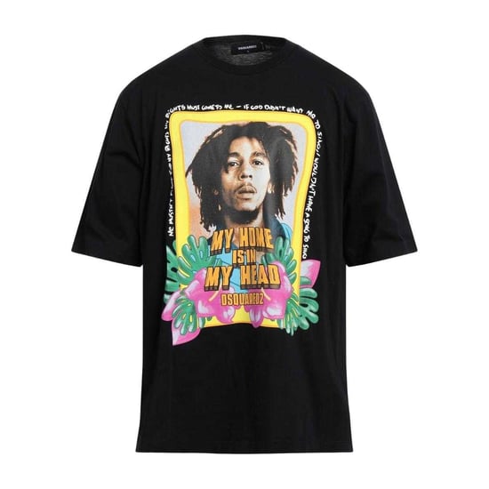DSquared2 Unisex Erwachsene Mein Zuhause Ist In Meinem Kopf Bob Marley T-Shirt (Schwarz) - Image 1