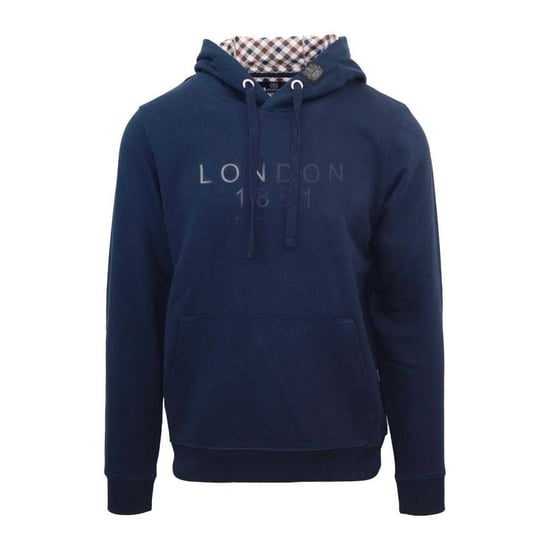 Aquascutum Herren London 1851 Logo Hoodie (Navy) - Image 1