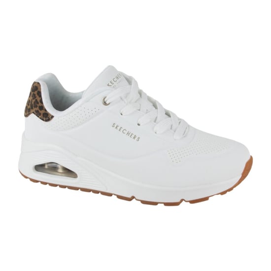 Skechers UNO - Jungle Nite Polyurethan Damen Weiß/Leopard Sneaker - Image 1