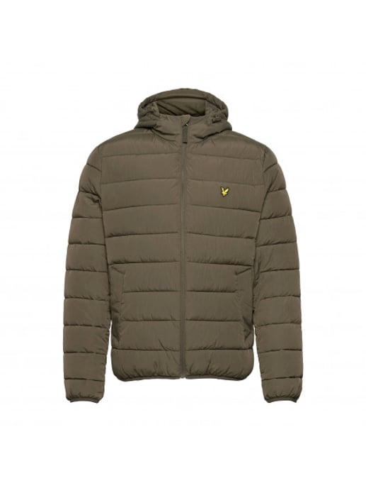 Lyle & Scott Marken-steppjacke Mit Kapuze In Olivgrün - Image 1