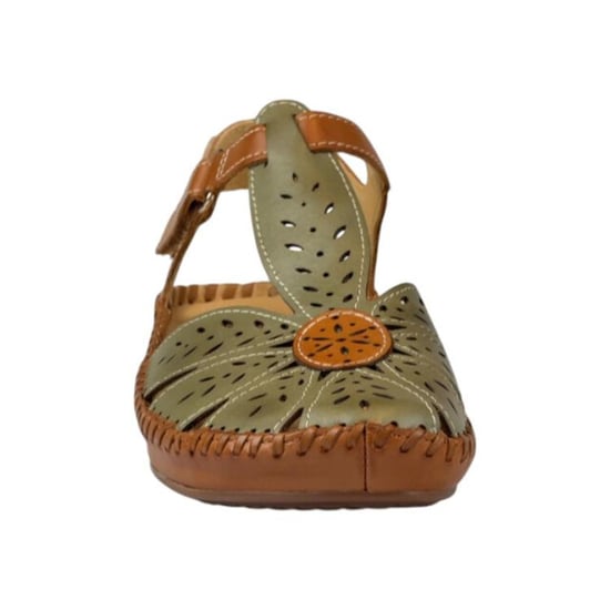 Pikolinos Damen-Keilsandalen P-Vallarta aus Leder, gepolstert - Grün - Image 4