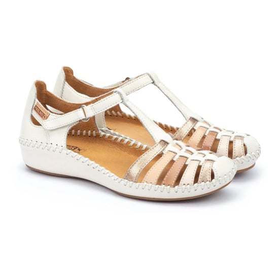 Pikolinos Keilsandalen P-Vallarta aus Leder mit Polsterung - Weiß - Image 3