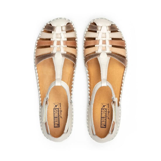 Pikolinos Keilsandalen P-Vallarta aus Leder mit Polsterung - Weiß - Image 4