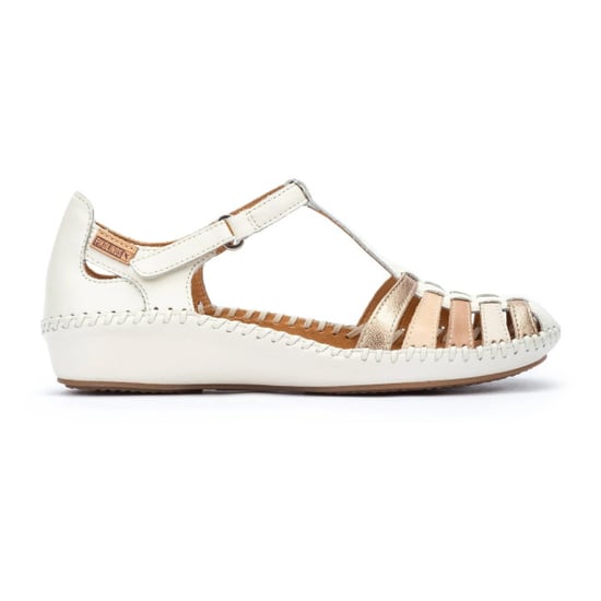 Pikolinos Keilsandalen P-Vallarta aus Leder mit Polsterung - Weiß - Image 5