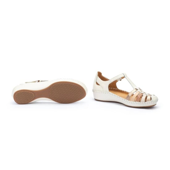Pikolinos Keilsandalen P-Vallarta aus Leder mit Polsterung - Weiß - Image 6