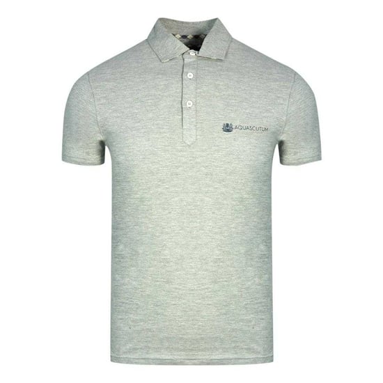 Aquascutum Unisex Erwachsenen Aldis Blocklogo Polo-Shirt (Grau) - Image 1