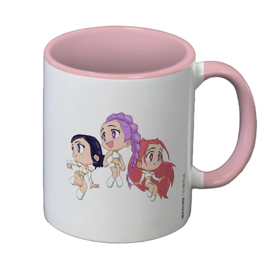 K-Pop Dämonenjäger Chibi Huntr/X Tasse (Weiß/Rosa) - Image 1