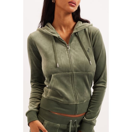 Juicy Couture Robertson Classic Jacke Polyester Damen Grün Kapuzensweatshirt - Image 1