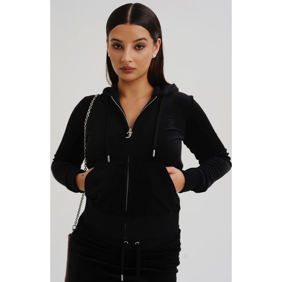 Juicy Couture Robertson Klassische Jacke Polyester Damen Schwarz Kapuzenpullover - Image 1