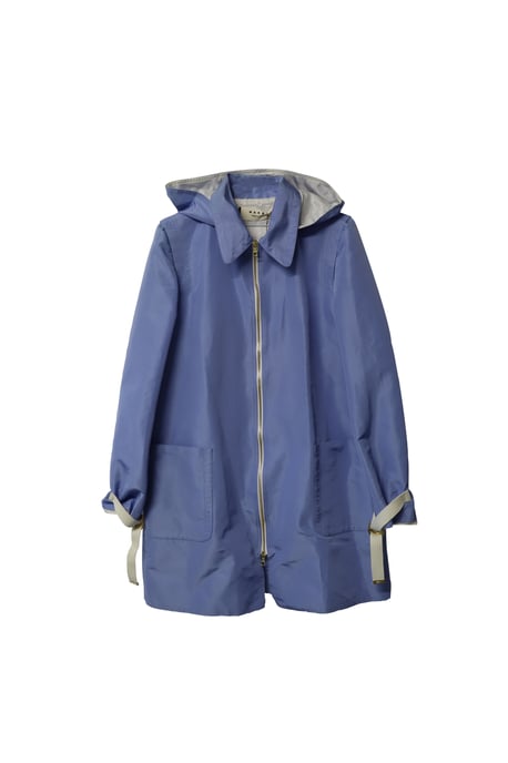 Marni Kapuzenovercoat aus blauer Polyester - Image 1