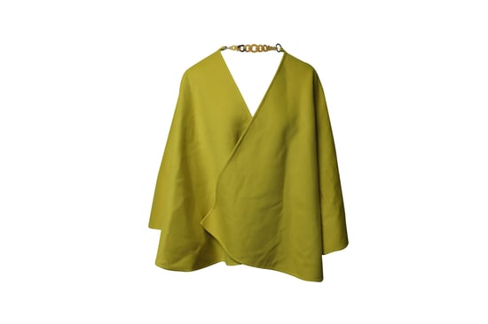 Ermanno Scervino Übergröße Ärmel Cape-Mantel aus gelber Wolle - Image 1